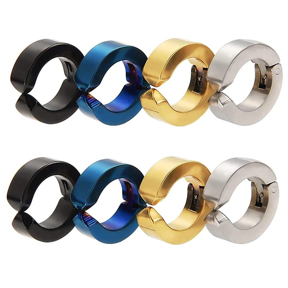 8-Piece: Mudder Non-Pierced Earring Clip Earrings - Tophatter Daily Deals