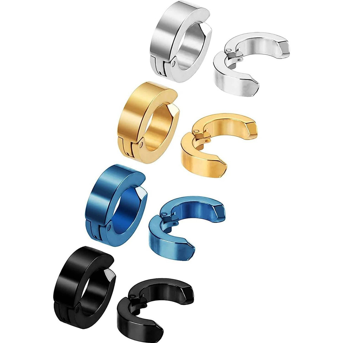 8-Piece: Mudder Non-Pierced Earring Clip Earrings - Tophatter Daily Deals