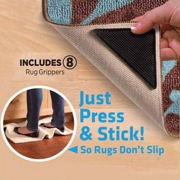 8 Piece: Non-Slip Silicone Mat Grippers Bath - Tophatter Daily Deals