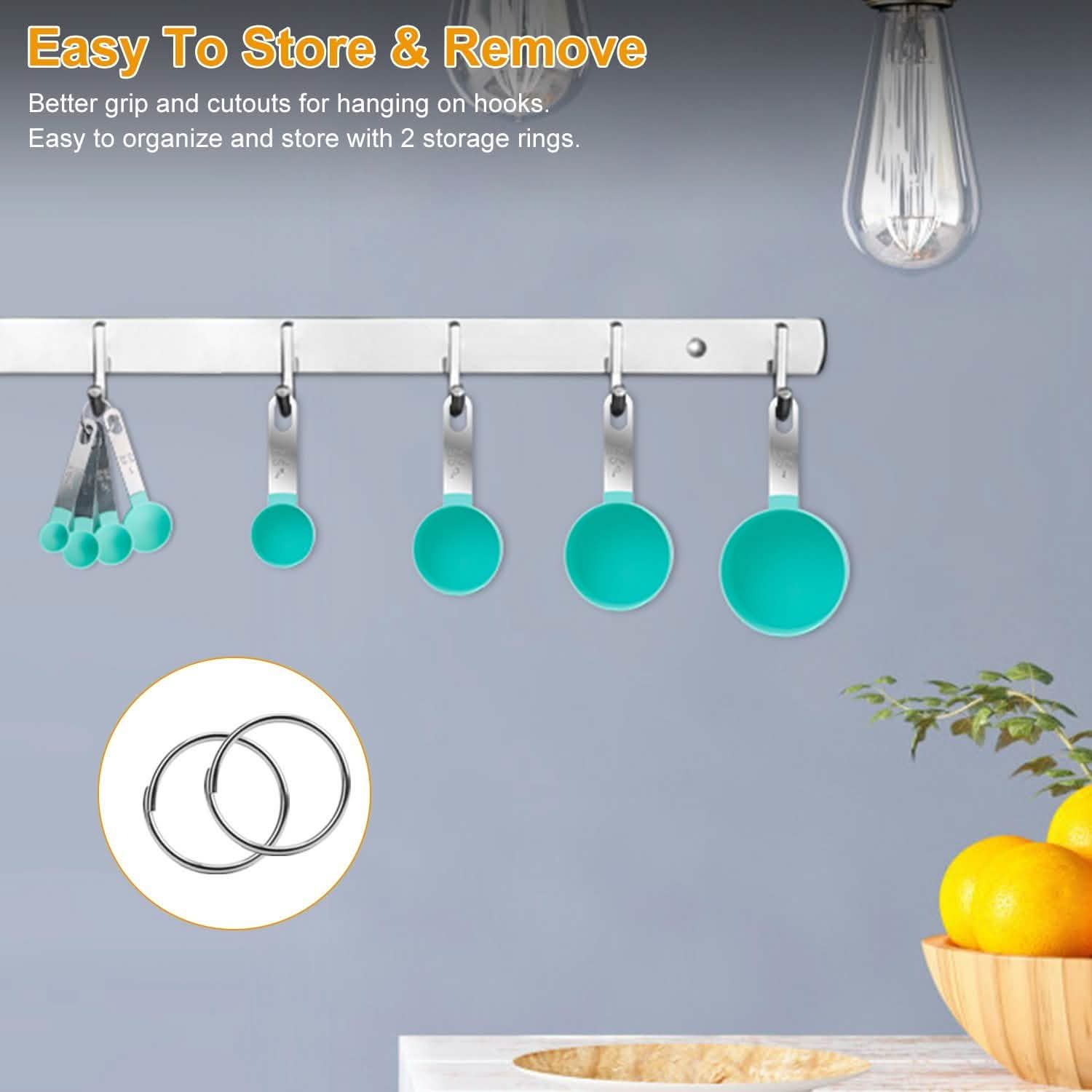 8-Piece Set: Plastic Measuring Spoon Cups Kitchen Tools & Gadgets - Tophatter Daily Deals