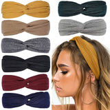 8-Piece: Twist Knotted Boho Stretchy Hair Bands Assorted Beauty & Personal Care - Tophatter Daily Deals