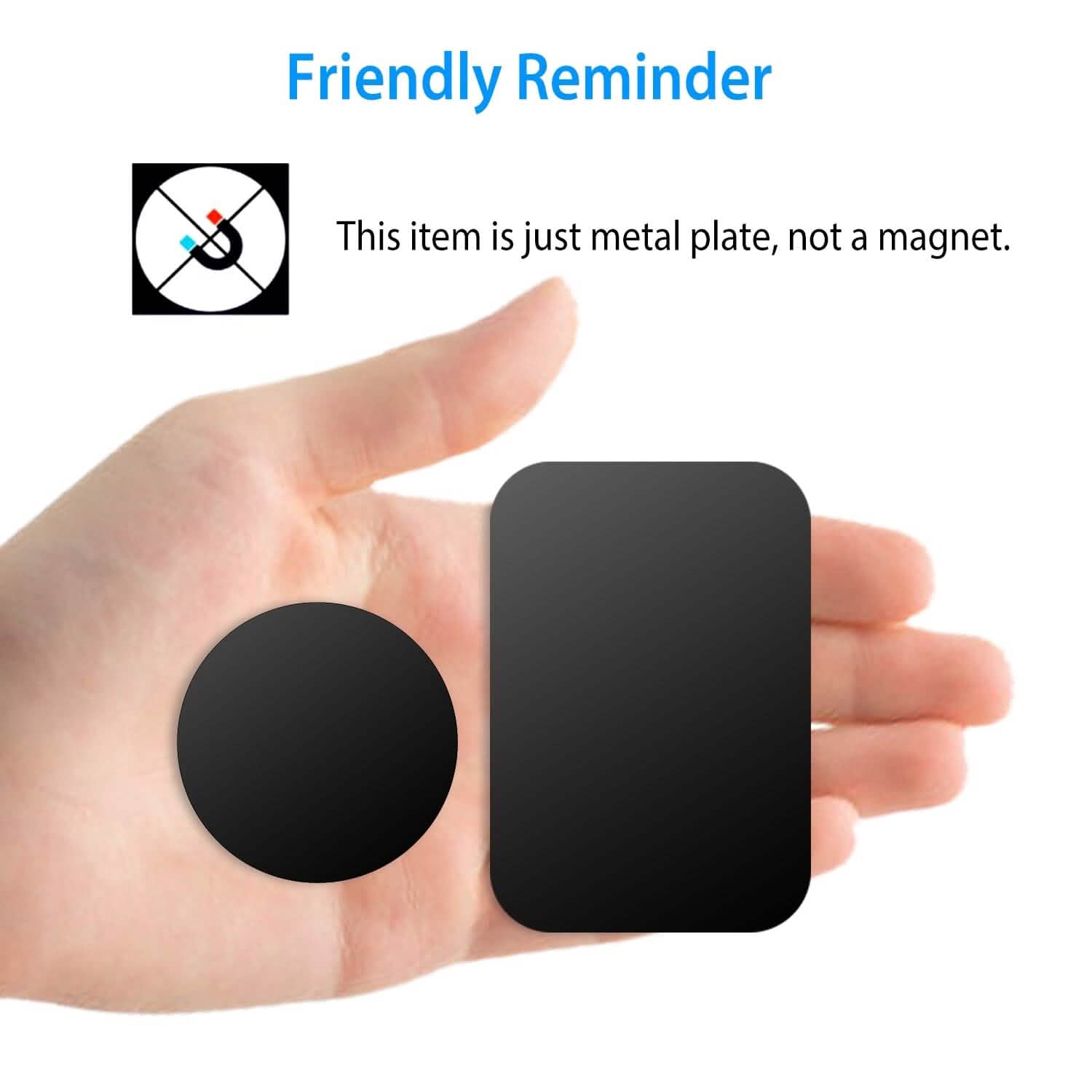 8-Piece: Universal Metal Plates with Strong Adhesive Automotive - Tophatter Daily Deals