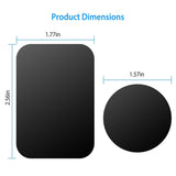 8-Piece: Universal Metal Plates with Strong Adhesive Automotive - Tophatter Daily Deals
