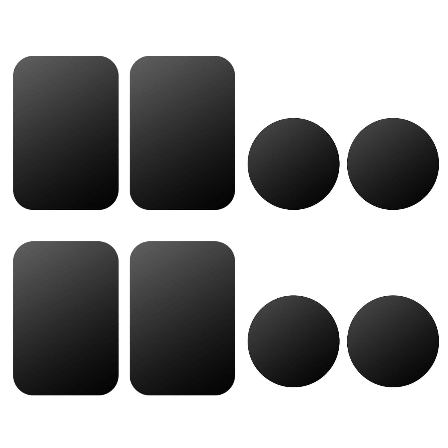 8-Piece: Universal Metal Plates with Strong Adhesive Automotive - Tophatter Daily Deals