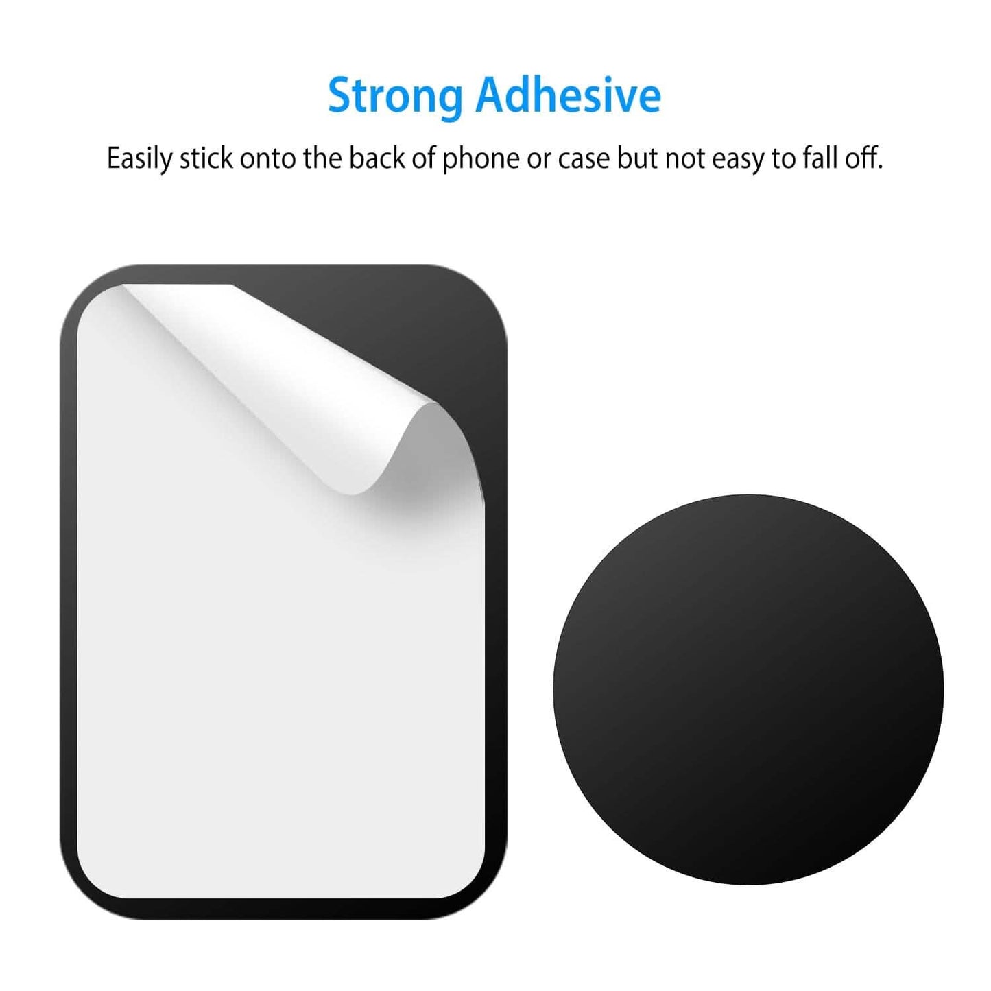 8-Piece: Universal Metal Plates with Strong Adhesive Automotive - Tophatter Daily Deals