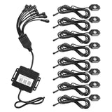 8-Pieces: Auto RGB LED Rock Light Kit Automotive - Tophatter Daily Deals