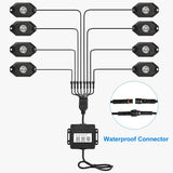 8-Pieces: Auto RGB LED Rock Light Kit Automotive - Tophatter Daily Deals