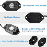 8-Pieces: Auto RGB LED Rock Light Kit Automotive - Tophatter Daily Deals