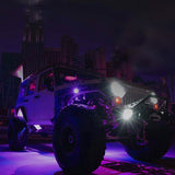 8-Pieces: Auto RGB LED Rock Light Kit Automotive - Tophatter Daily Deals