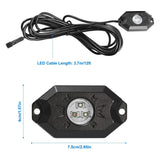 8-Pieces: Auto RGB LED Rock Light Kit Automotive - Tophatter Daily Deals