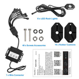 8-Pieces: Auto RGB LED Rock Light Kit Automotive - Tophatter Daily Deals