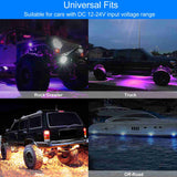 8-Pieces: Auto RGB LED Rock Light Kit Automotive - Tophatter Daily Deals