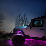 8-Pieces: Auto RGB LED Rock Light Kit Automotive - Tophatter Daily Deals