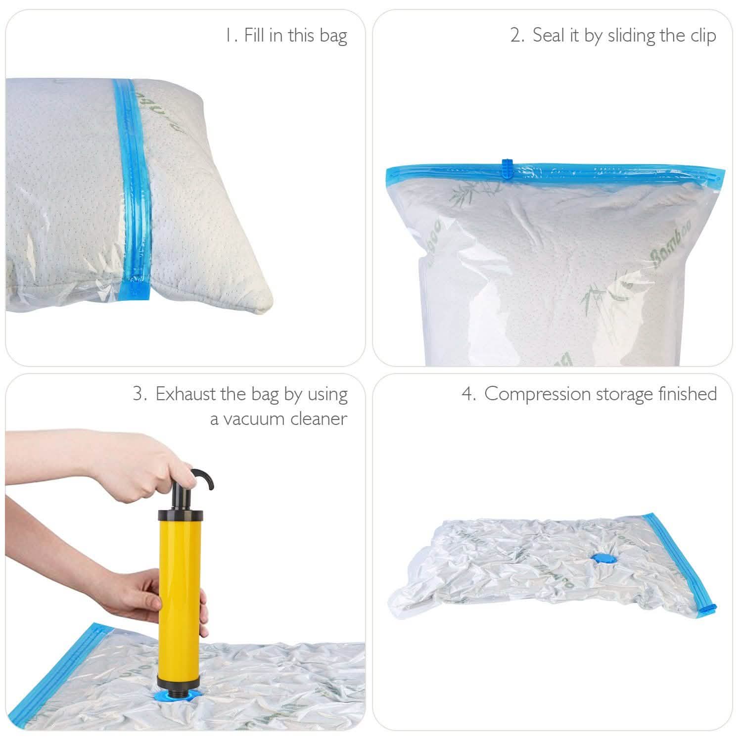 8-Pieces: Compressed Storage Bag Storage & Organization - Tophatter Daily Deals