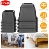 8-Pieces: Furniture Risers Home Improvement - Tophatter Daily Deals
