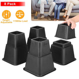 8-Pieces: Furniture Risers Home Improvement - Tophatter Daily Deals