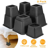 8-Pieces: Furniture Risers Home Improvement - Tophatter Daily Deals