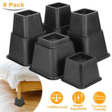 8-Pieces: Furniture Risers Home Improvement - Tophatter Daily Deals