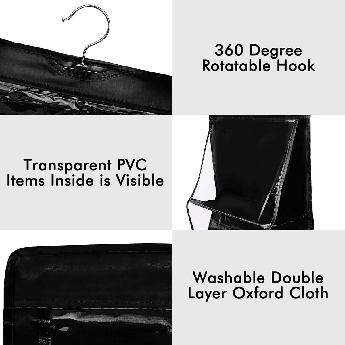 8 Pocket Hanging Purse Organizer Handbag Storage Hanger Storage & Organization - Tophatter Daily Deals