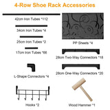 8-Tier Shoe Rack Metal Shoe Storage Shelf Storage & Organization - Tophatter Daily Deals