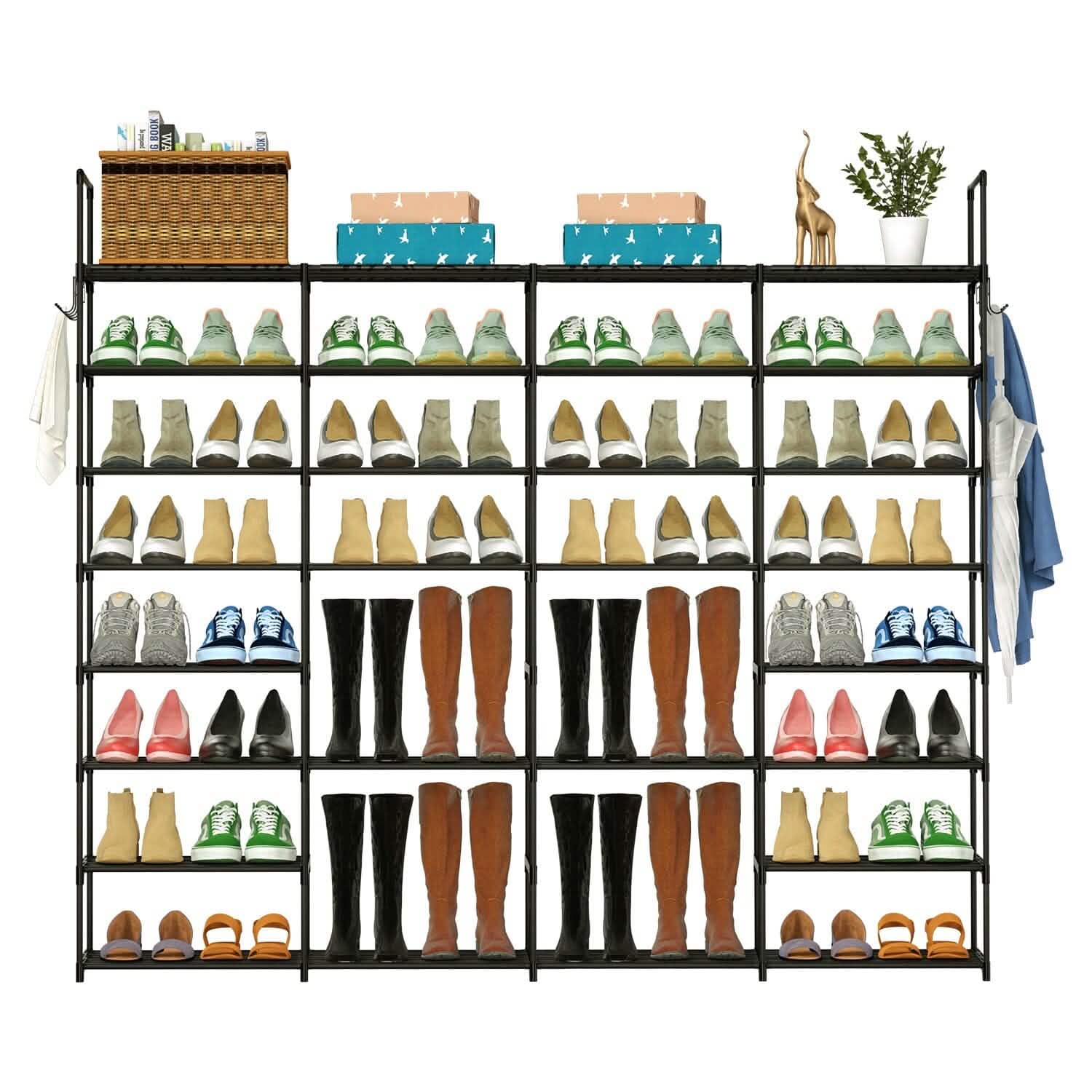 8-Tier Shoe Rack Metal Shoe Storage Shelf Storage & Organization - Tophatter Daily Deals