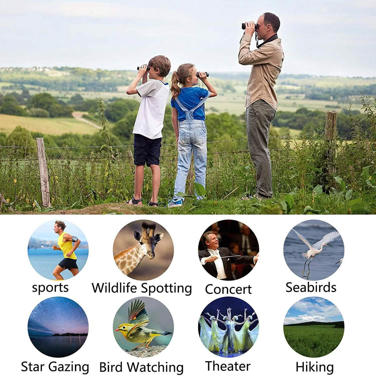 8 x 21 Small Pocket Binoculars Compact Outdoor Recreation - Tophatter Daily Deals
