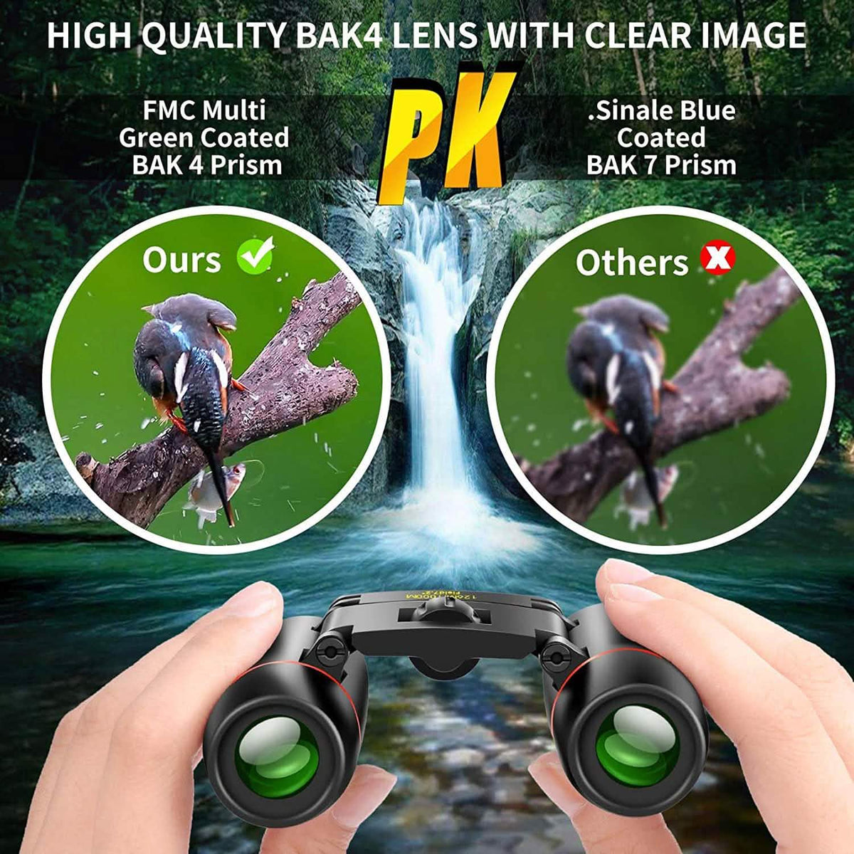 8 x 21 Small Pocket Binoculars Compact Outdoor Recreation - Tophatter Daily Deals