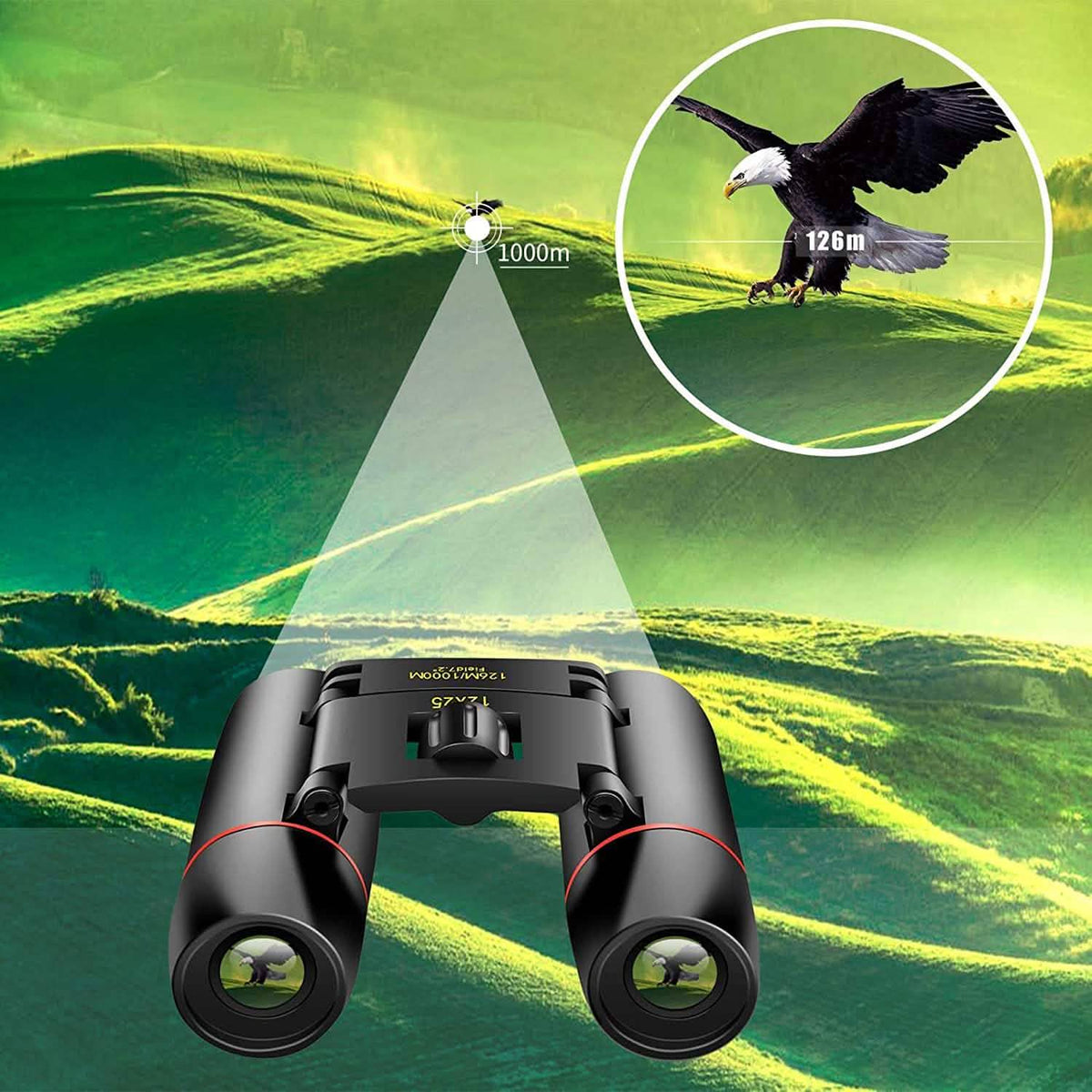8 x 21 Small Pocket Binoculars Compact Outdoor Recreation - Tophatter Daily Deals