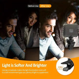 80 LED Clip-On Rechargeable Selfie Ring Light Indoor Lighting - Tophatter Daily Deals
