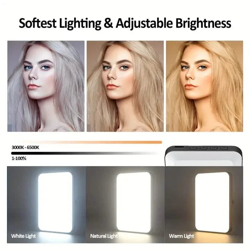 80 LED Clip-On Rechargeable Selfie Ring Light Indoor Lighting - Tophatter Daily Deals