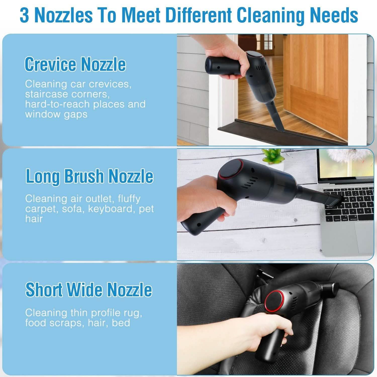 8000Pa Portable Handheld Vacuum Cleaner Household Appliances - Tophatter Daily Deals