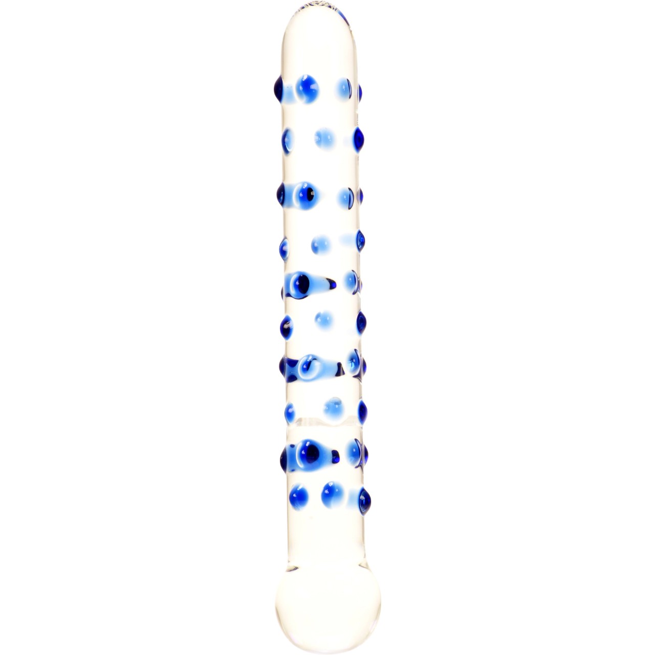 Kinx Dotted Ice Dual Teaser Hand-Blown Glass Dildo Dildo - Tophatter Daily Deals
