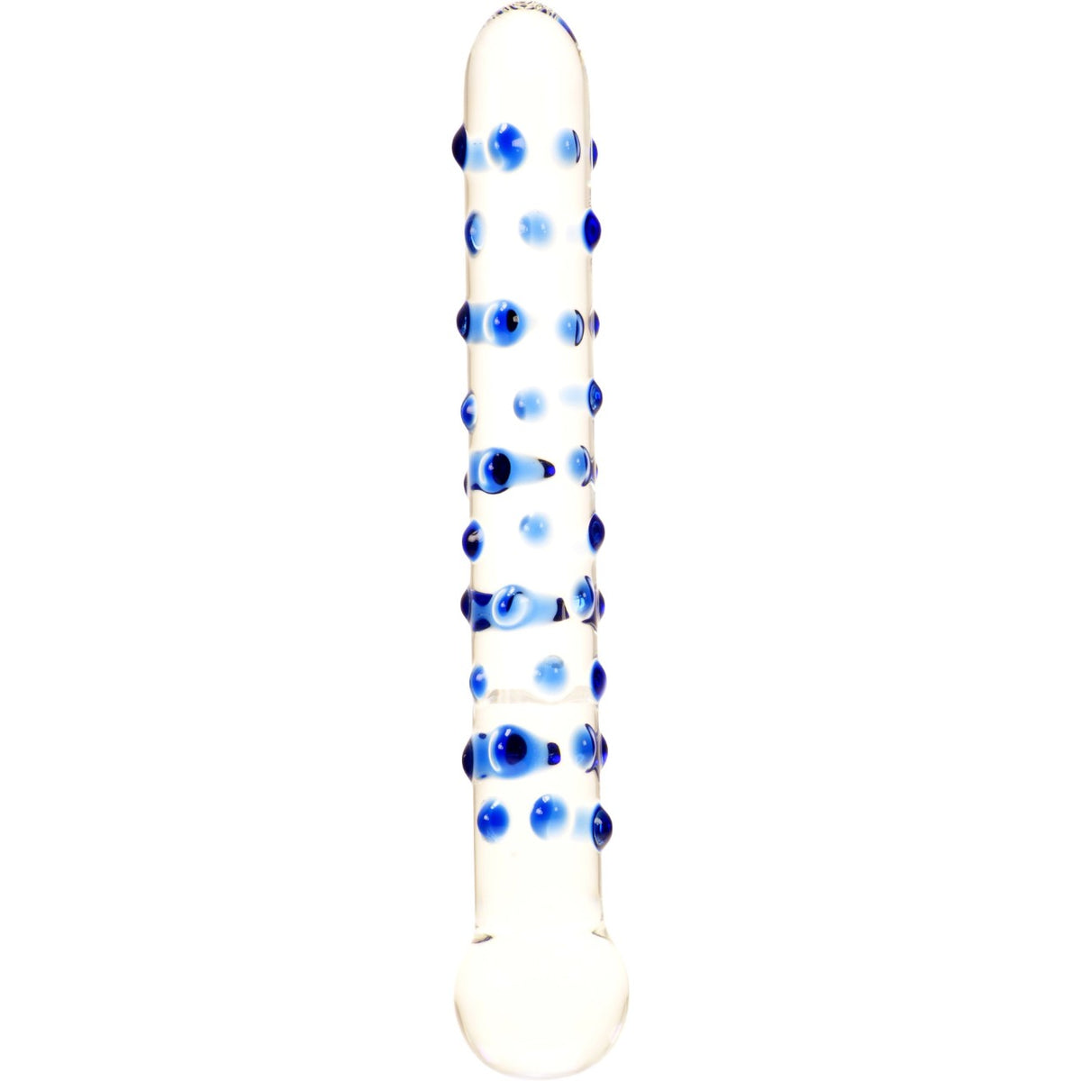 Kinx Dotted Ice Dual Teaser Hand-Blown Glass Dildo Dildo - Tophatter Daily Deals