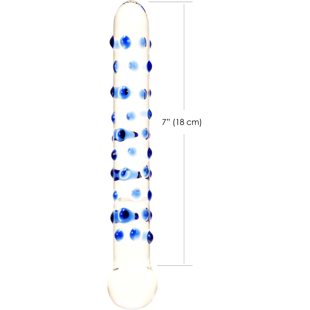 Kinx Dotted Ice Dual Teaser Hand-Blown Glass Dildo Dildo - Tophatter Daily Deals