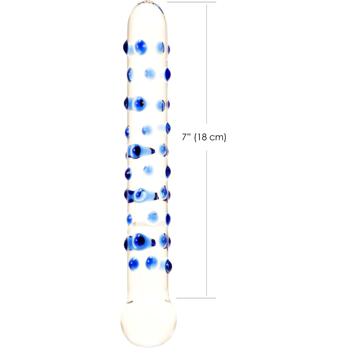 Kinx Dotted Ice Dual Teaser Hand-Blown Glass Dildo Dildo - Tophatter Daily Deals