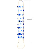 Kinx Dotted Ice Dual Teaser Hand-Blown Glass Dildo Dildo - Tophatter Daily Deals