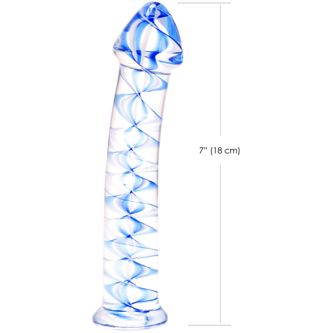 Kinx Spiralled Ice G-Spot Glass Dildo Dildo - Tophatter Daily Deals