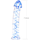 Kinx Spiralled Ice G-Spot Glass Dildo Dildo - Tophatter Daily Deals