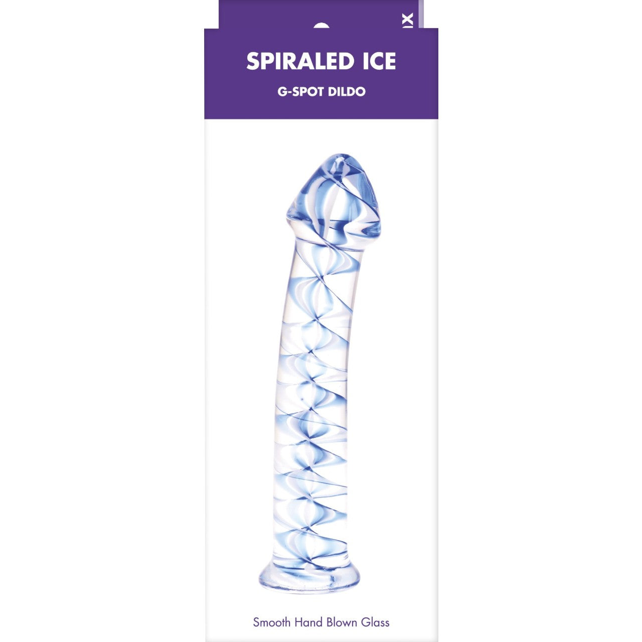 Kinx Spiralled Ice G-Spot Glass Dildo Dildo - Tophatter Daily Deals