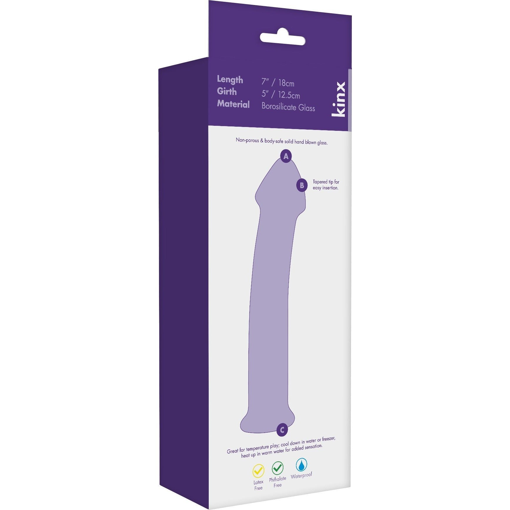 Kinx Spiralled Ice G-Spot Glass Dildo Dildo - Tophatter Daily Deals