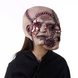 Halloween Mask Three Sided Grimace Latex Cosplay Prop 3D Changing Face Moving Picture Frame - Tophatter Daily Deals