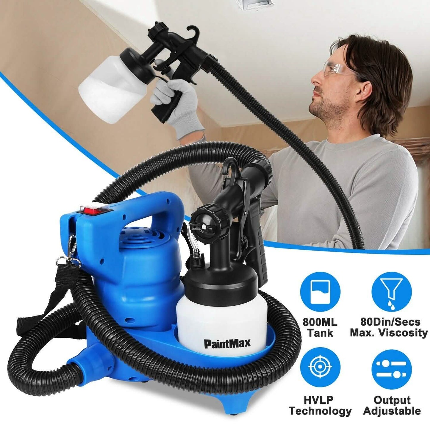 800ML Paint Spray Painter 650W Home Improvement - Tophatter Daily Deals