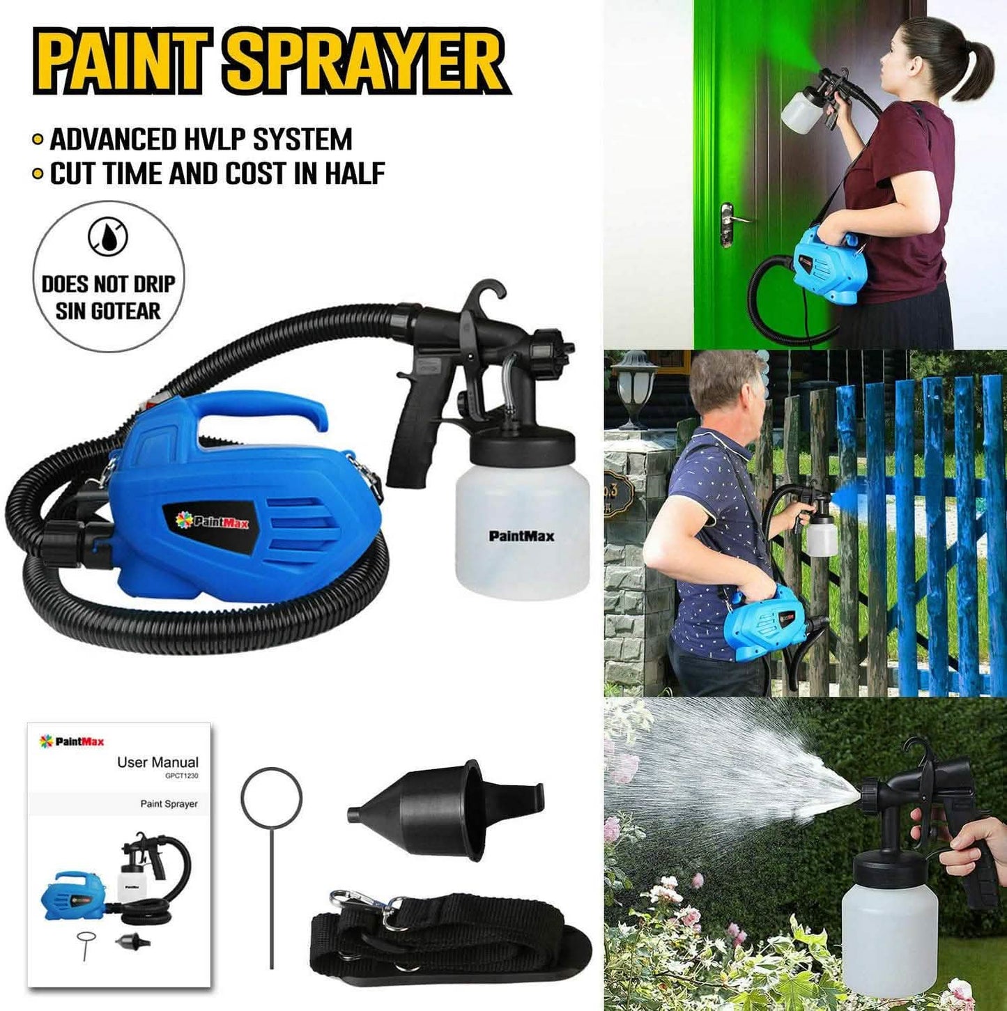 800ML Paint Spray Painter 650W Home Improvement - Tophatter Daily Deals