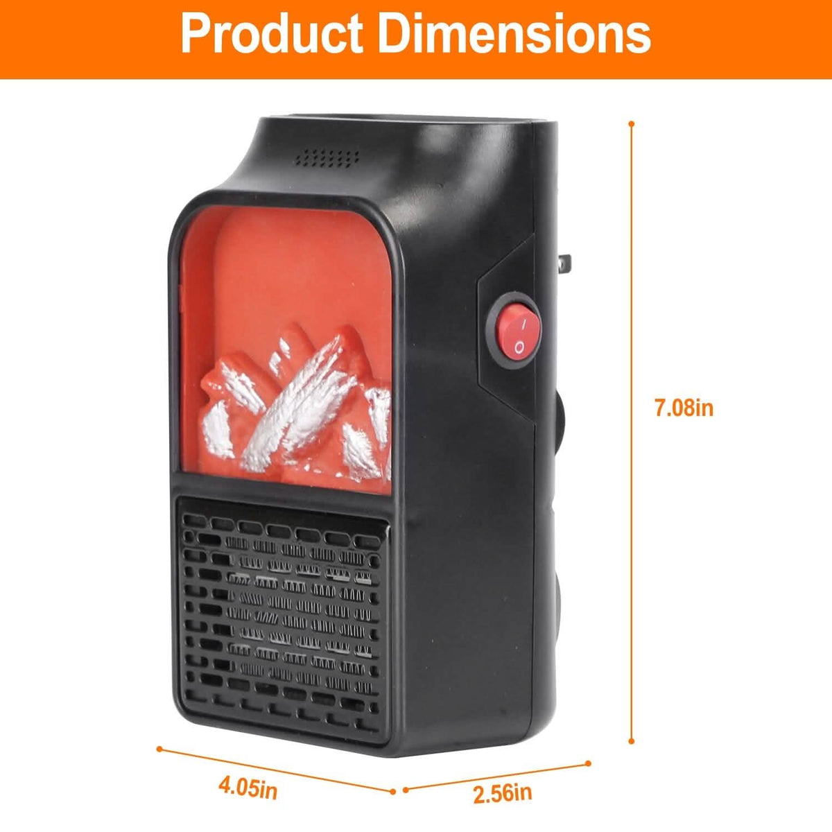 800w Plug-In Space Heater Wall Outlet with 360° Rotatable Plug Household Appliances - Tophatter Daily Deals