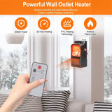 800w Plug-In Space Heater Wall Outlet with 360° Rotatable Plug Household Appliances - Tophatter Daily Deals