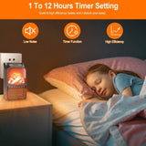 800w Plug-In Space Heater Wall Outlet with 360° Rotatable Plug Household Appliances - Tophatter Daily Deals