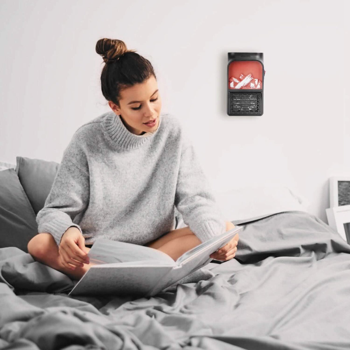 800w Plug-In Space Heater Wall Outlet with 360° Rotatable Plug Household Appliances - Tophatter Daily Deals