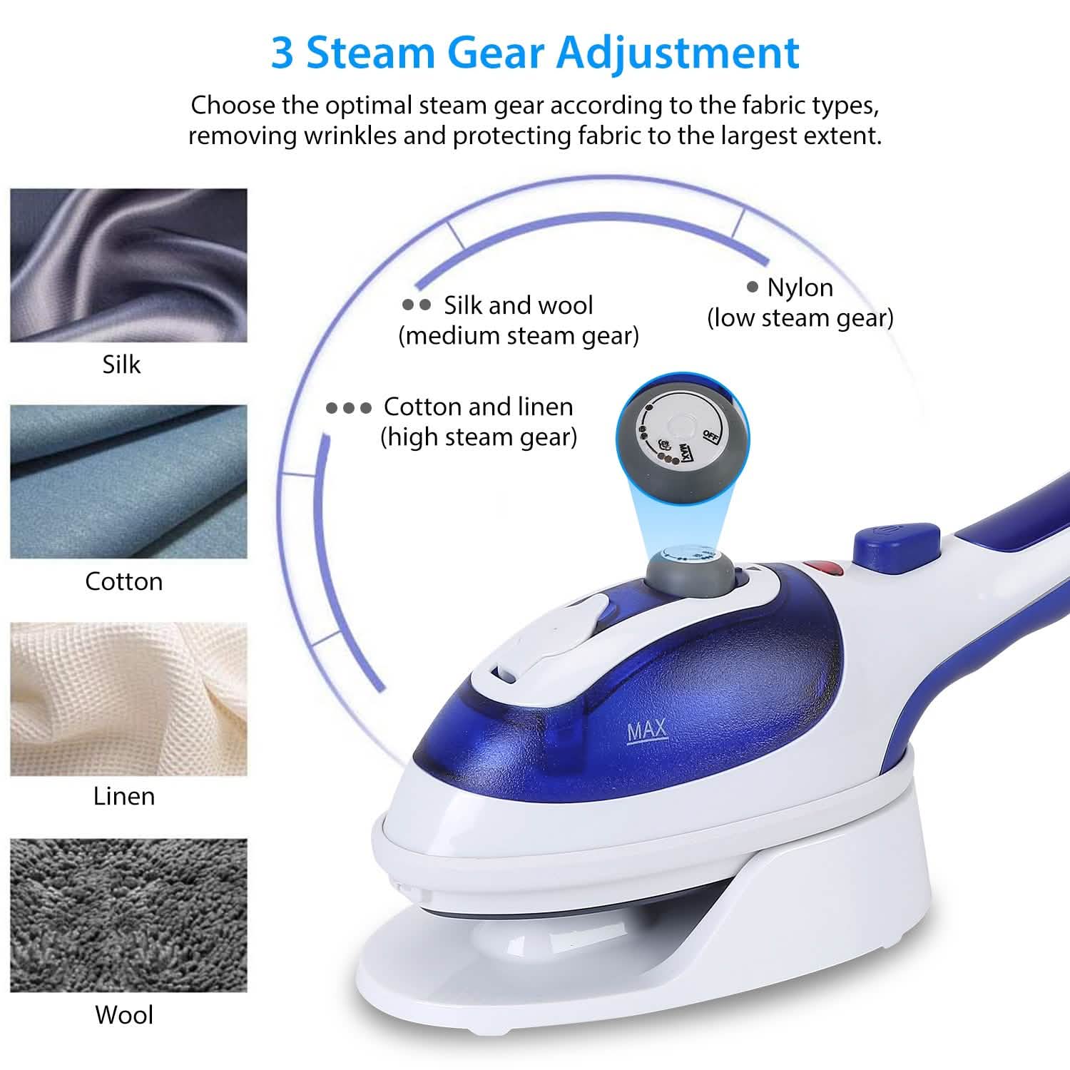 800W Portable Iron Garment Steamer Household Appliances - Tophatter Daily Deals