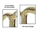 Premium Brass Fritz Handle Walking Cane - Beechwood Shaft Brass Walking Canes - Tophatter Daily Deals