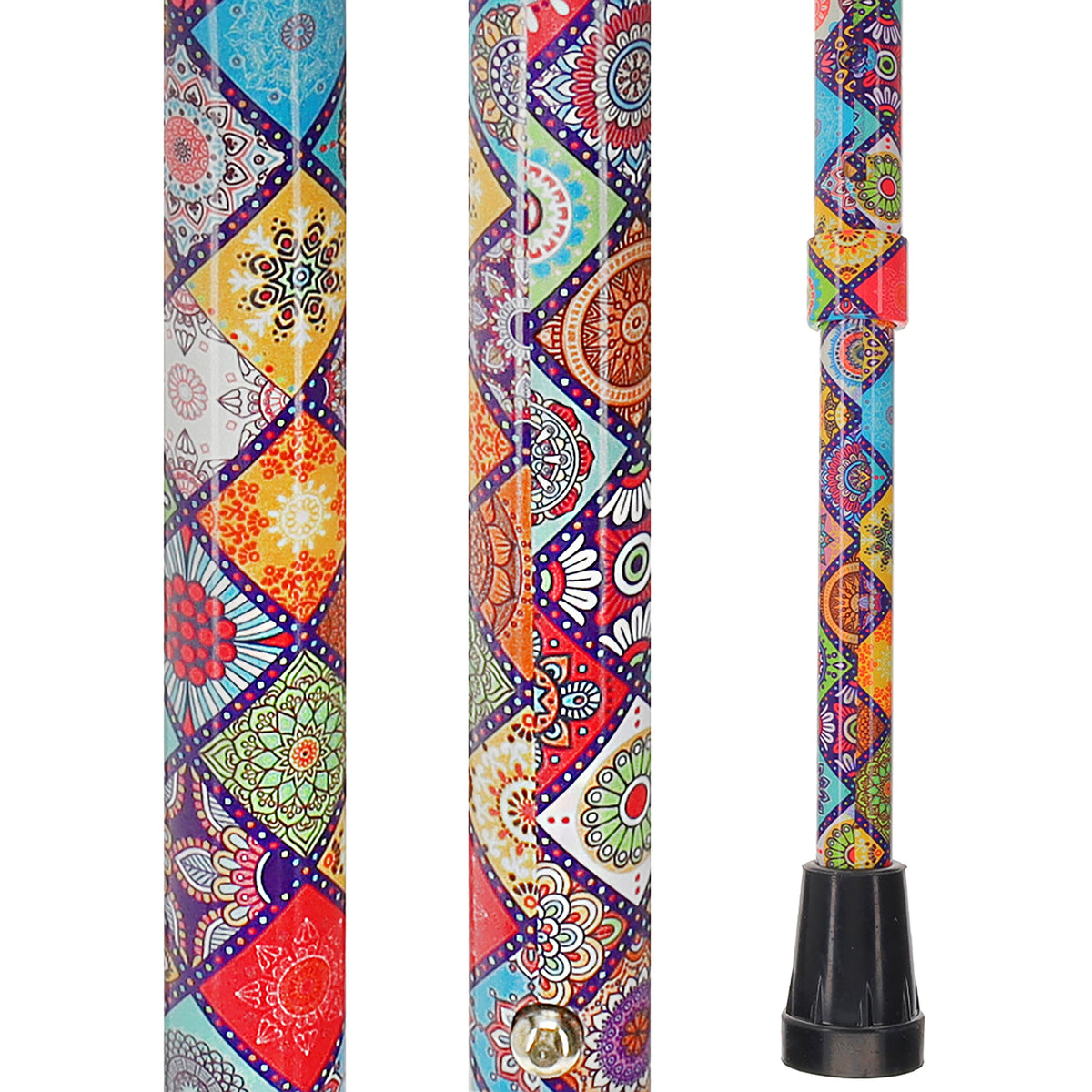 Vibrant FashionStix Colorful Collage: Adjustable Designer Cane Adjustable Walking Canes - Tophatter Daily Deals
